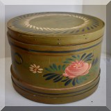 D98. Painted bucket with flowers 10”h - $28 